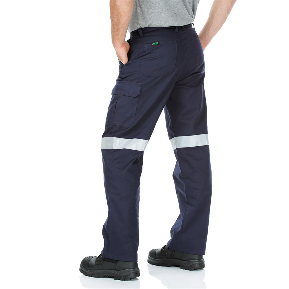 Midweight Cotton Drill Taped Cargo Pants - Navy - Image 2