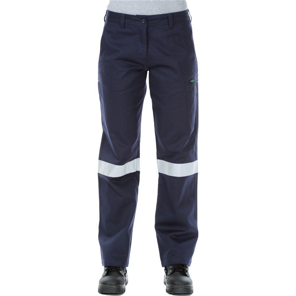 Midweight Cotton Drill Taped Cargo Pants - Navy